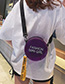 Fashion Purple Laser Letter Transparent Children's Shoulder Messenger Bag