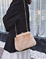 Fashion White Leopard Pinch Plush Chain Shoulder Messenger Bag