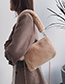 Fashion Gray Chain Fur Single Shoulder Messenger Bag