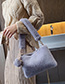 Fashion Khaki Chain Fur Single Shoulder Messenger Bag