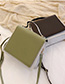 Fashion Green Contrast Pu One-shoulder Crossbody Handbag