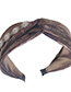 Fashion Copper Bronzing Fabric Striped Diamond Cross Headband