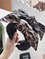 Fashion Leopard Ash Printed Wool Pu Imitation Leather Bow Headband