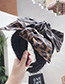 Fashion Leopard Ash Printed Wool Pu Imitation Leather Bow Headband