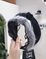 Fashion Gray Mink Wool Knit Mesh Knotted Thin Side Banded Headband