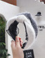 Fashion Black Mink Wool Knit Mesh Knotted Thin Side Banded Headband