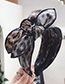 Fashion Leopard Print Pu Imitation Leather Bow Rabbit Ears Wide Side Belt Headband