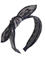Fashion Leopard Rice Pu Imitation Leather Bow Rabbit Ears Wide Side Belt Headband