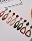 Fashion Red Geometric Mosaic Drop Glaze Earrings