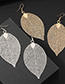 Fashion Silver Alloy Leaf Earrings