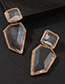 Fashion Gold Geometric Irregular Resin Earrings