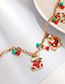 Fashion Color Cartoon Santa Claus Christmas Stocking Bracelet