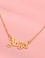 Fashion Gold Letter Angel Necklace