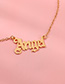 Fashion Gold Letter Angel Necklace