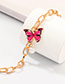 Fashion Orange Butterfly Pearl Bracelet