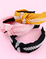 Fashion Pink Cloth Pearl Chain Knotted Wide-brimmed Headband