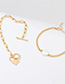 Fashion Gold Metal Lock Natural Pearl Bracelet