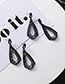 Fashion Gun Black Diamond Rhinestone Drop-shaped Earrings