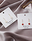 Fashion Red  Silver Pin Zircon Word Love Earrings