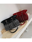 Fashion Red Grid Woolet Chain Portable Messenger Bag