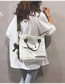 Fashion Black Send Pendant Canvas Single Shoulder Messenger Bag
