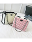 Fashion Pink Plush Lock Chain Single Back Messenger Bag