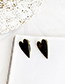 Fashion Amber Alloy Resin Love Earrings
