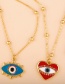 Fashion Blue Eyes Heart Drop Necklace
