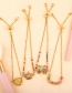 Fashion Pentagram Gold Diamond Zircon Bracelet