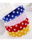 Fashion Red Sponge Five-pointed Star Wide-brimmed Headband