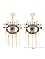 Fashion Black Diamond-studded Eye Tassel Earrings
