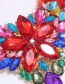 Fashion Red Woven Twist-studded Diamond-studded Earrings Set