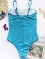 Fashion White Mesh Metal Buckle One-piece Swimsuit