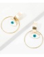 Fashion Gold Eye Circle Earrings