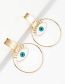 Fashion Gold Eye Circle Earrings