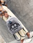 Fashion Light Grey Cartoon Plush Backpack