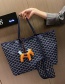 Fashion Blue Printed Mother Handbag