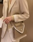 Fashion Khaki Contrast Stitching Shoulder Messenger Bag