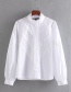Fashion White Lace-up Poplin Shirt