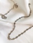 Fashion Silver Old Metal Smiley Necklace