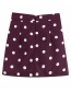 Fashion Fuchsia Polka Dot Printed Pleated Skirt