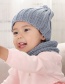 Fashion Leather Powder Children's Scarf Hat Two-piece