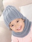 Fashion Gray Children's Scarf Hat Two-piece