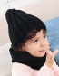 Fashion Black Children's Scarf Hat Two-piece