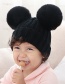 Fashion Pink Threaded Double-hair Ball Knitted Baby Hat