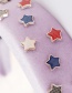 Fashion Light Purple Sponge Five-pointed Star Beaded Headband