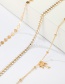 Fashion Gold Alloy Disc Coconut Tree Multi-layer Wheat Ear Anklet 3 Piece Set