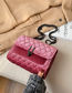 Fashion Pink Chain Rhombic Shoulder Messenger Bag