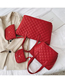 Fashion Small Khaki Embroidery Line Rhombic Shoulder Bag Shoulder Bag