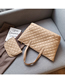 Fashion Small Khaki Embroidery Line Rhombic Shoulder Bag Shoulder Bag